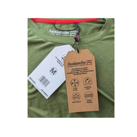 Avalanche Olive Green Performance T-Shirt Men’s Size M NWT - Picture 5 of 6